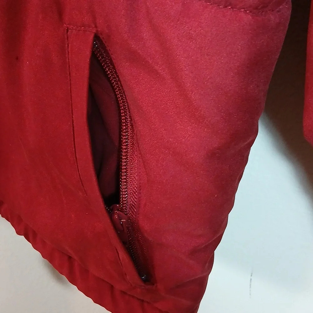 Ralph Lauren Women's Puffy Fleece Lined jacket Packable Hood in red size M/P - Picture 9 of 13